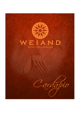 Cardápio - Weiand Hotel