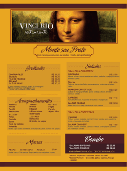 (com 2 acompanhamentos. ou salada e 1 molho para