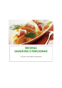 RECEITAS SAUD&Aacute;VEIS E FUNCIONAIS