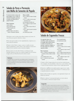 Salada de Pêras e Parmesão com Molho de Sementes de Papoila
