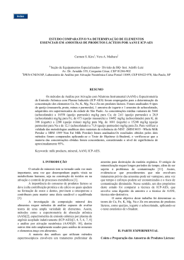 ESTUDO COMPARATIVO NA DETERMINA&Ccedil;&Atilde;O DE
