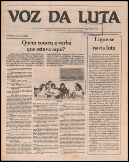 Quem comeu a verba que estava aqui? Ligue