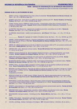 INFORME DE REFER&Ecirc;NCIA DOUTRIN&Aacute;RIA ABRIL