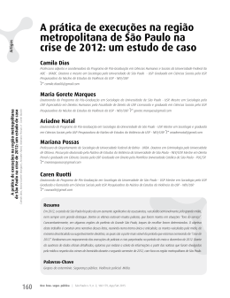 A pr&aacute;tica de execu&ccedil;&otilde;es na regi&atilde;o metropolitana de S&atilde;o Paulo na