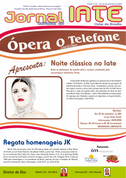 boletim 38 - Iate Clube de Bras&iacute;lia