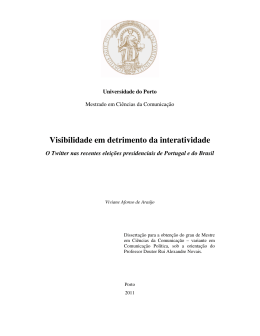 Visibilidade em detrimento da interatividade