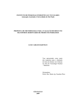 Proposta de metodologia para avalia&ccedil;&atilde;o do risco no transporte