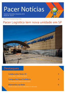 Pacer Not&iacute;cias - Pacer Log&iacute;stica