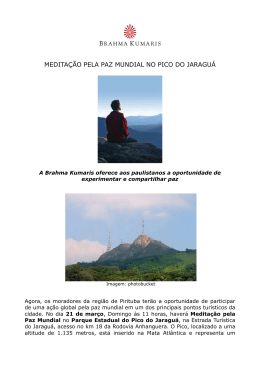 Meditação pela Paz Mundial no Pico do Jaraguá