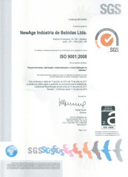 Baixe aqui o nosso certificado - NewAge