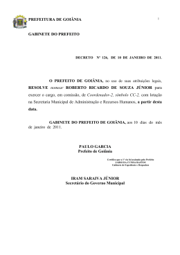 Decreto N. 126 de 10/01/2011