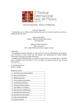Lista de Transporte - Alunos e Professores