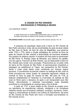 A CIDADE DO RIO GRANDE: