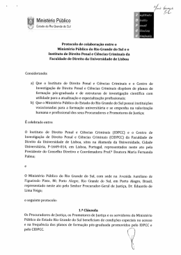 Protocolo de colaboração entre o Ministério Público do Rio Grande