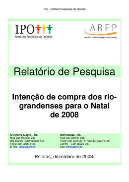 Relatório Intenção de Compra Rio Grande Dezembro.08