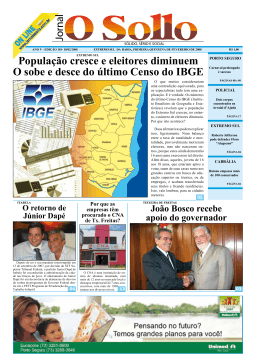 Jornal Popula&ccedil;&atilde;o cresce e eleitores diminuem O sobe e
