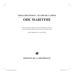 ODE MARITIME - Éditions de La Différence