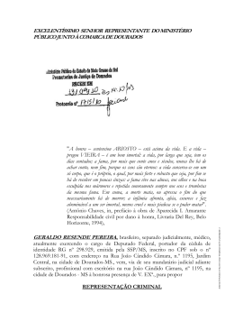 EXCELENT&Iacute;SSIMO SENHOR REPRESENTANTE DO MINIST&Eacute;RIO