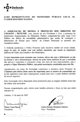 rLMo REPRESENTANTE Do MINISTERIO P&Uacute;BLICO LOCAL Dr