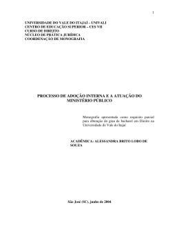 processo de ado&ccedil;&atilde;o interna e a atua&ccedil;&atilde;o do minist&eacute;rio p&uacute;blico