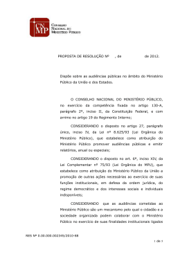 Resolução nº 34 CNMP - Ministério Público do Estado de Minas