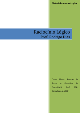 Raciocínio Lógico Rodrigo Dias