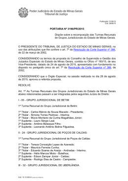 PORTARIA Nº 3196/PR/2015 Dispõe sobre a recomposição das