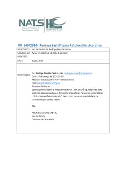 RR 146/2014- Pentasa Sachê® para Retolocolite ulcerativa