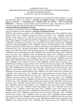 Resultado Avaliação de Títulos