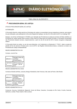 Di&aacute;rio oficial do dia 26/04/2013 PROCURADOR