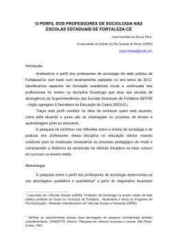 o perfil dos professores de sociologia nas escolas estaduais de