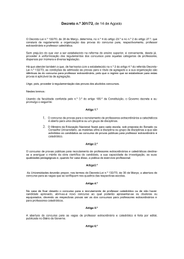 Decreto n.&ordm; 301/72, de 14 de Agosto