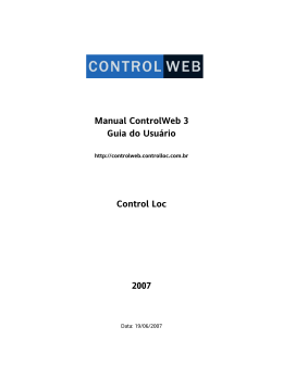 Manual ControlWeb 3 Guia do Usuário Control Loc 2007