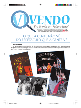 Jornal Vivendo: pra frente um futuro legal