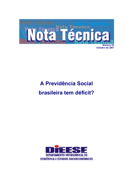 A Previd&ecirc;ncia Social brasileira tem d&eacute;ficit?