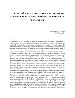 A PREVID&Ecirc;NCIA SOCIAL NA SOCIEDADE DE RISCO
