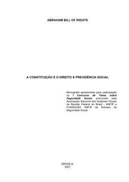 a constitui&ccedil;&atilde;o e o direito &agrave; previd&ecirc;ncia social