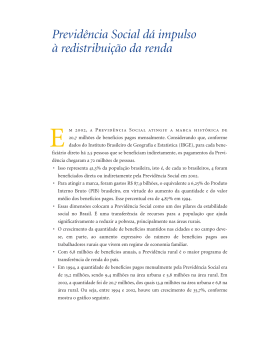 Previd&ecirc;ncia Social d&aacute; impulso &agrave; redistribui&ccedil;&atilde;o da renda