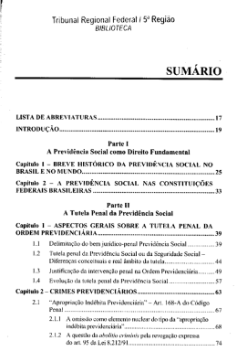 Tutela Penal da Previd&ecirc;ncia Social