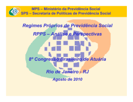Regimes Próprios de Previdência Social RPPS