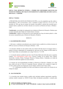 Edital nº 008/2014 de Remoção Interna com Formulário e