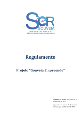 Regulamento - Projeto Gouveia Empreende
