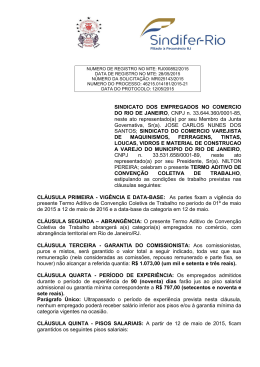 Revis&atilde;o Salarial 2015/2016