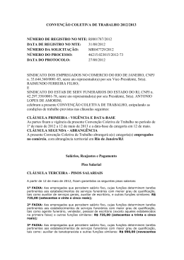 Conven&ccedil;&atilde;o Coletiva de Trabalho 2012
