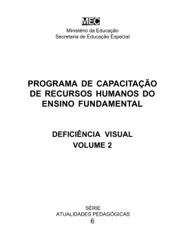 PROGRAMA DE CAPACITA&Ccedil;&Atilde;O DE RECURSOS HUMANOS DO
