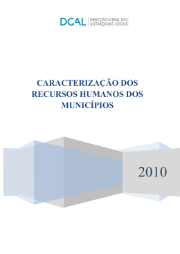 CARACTERIZAÇÃO DOS RECURSOS HUMANOS DOS MUNICÍPIOS