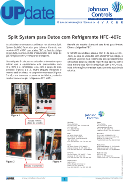Split System para Dutos com Refrigerante HFC-407c