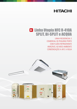 Catálogo Comercial Utopia R-410A UTO2000 DEZ/2015