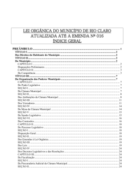 lei organica do municipio de rio claro