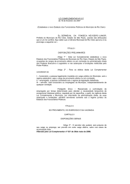 Lei complementar 17/2007 - Fundação Municipal de Saúde de Rio